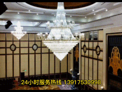 無錫五星級酒店水晶燈清洗